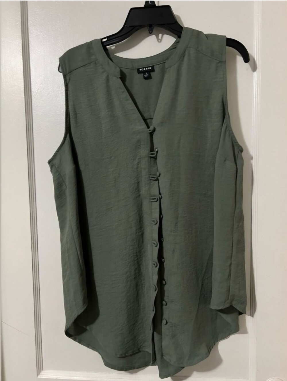 Torrid Olive Green Sleeveless Tunic Length Top